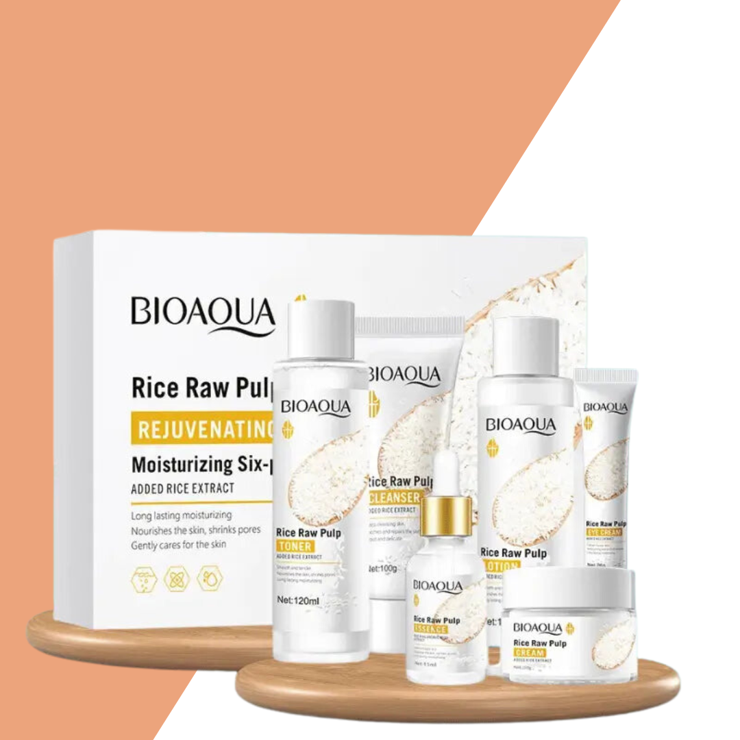 Kit Skincare com Arroz: Hidratação e Revitalização Completa 