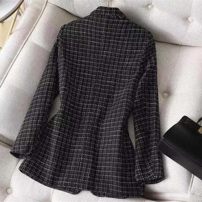 Blazer feminino xadrez clássico 