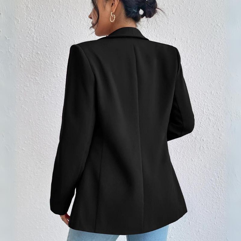 Blazer longo casual feminino estiloso 